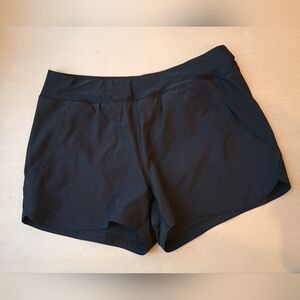 Lands' End Womens Quick Dry Elastic Waist Swim Athletic Short Liner Sz 12 Black